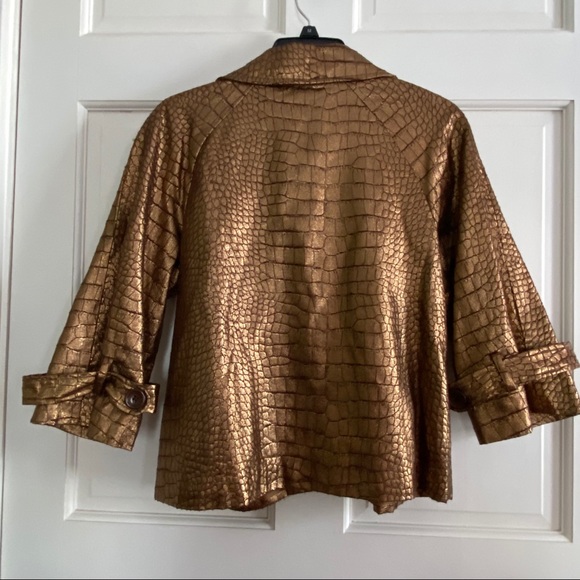 Birch Hill Bronze Snakeskin Print Jacket - Picture 2 of 8
